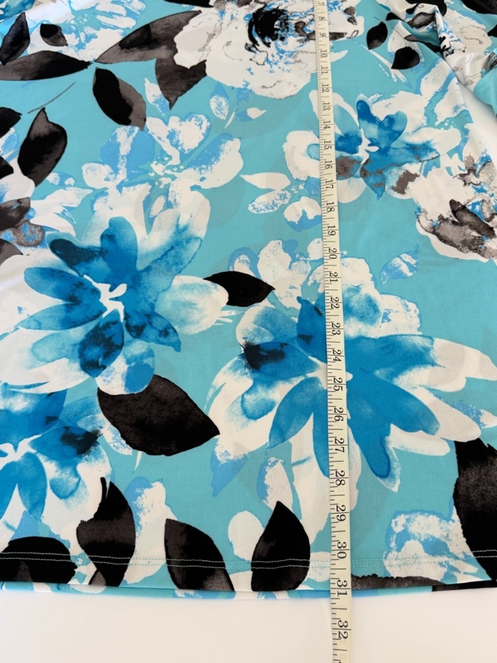 Clara Sunwoo Blue Floral Ruffle-Sleeve Women's Tunic Top Size XL - Picture 6 of 7